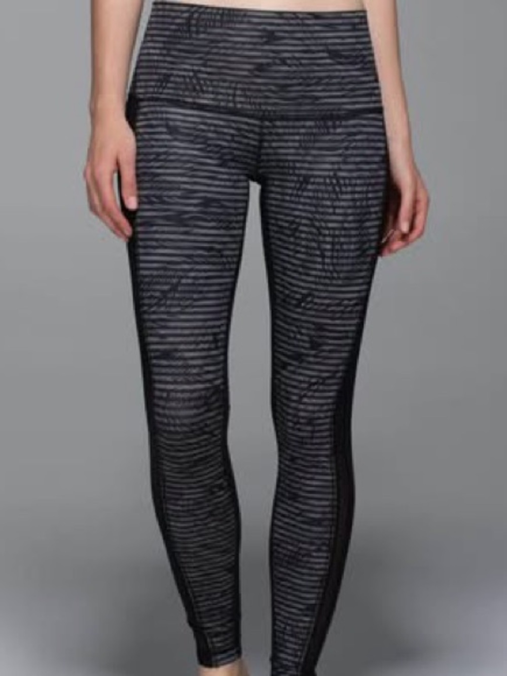 LULULEMON STRIPE PLAY SLATE WUNDER UNDER *LUXTREME PANT (Roll Down)